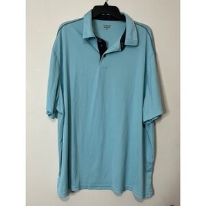 Roundtree &‎ Yorke Mens 3XB Coolcore Polo Shirt Light Blue Performance